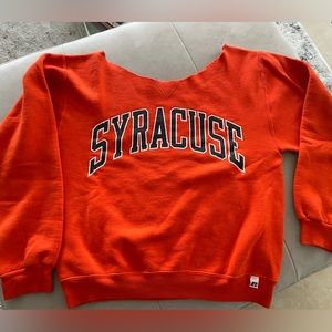 Syracuse University cropped crew neck
